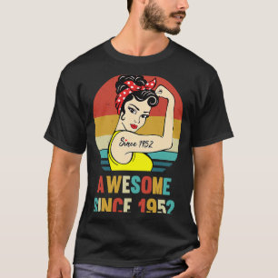 Camiseta 71.ª Decoración Alegre Desde 1952 71 Ye
