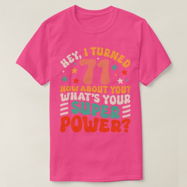 Camiseta 71.º cumpleaños 3 (Diseño del anverso)
