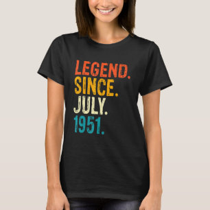 Camiseta 71 años de edad 71ª leyenda de cumpleaños desde ju