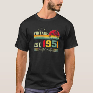 Camiseta 71 Años De Edad Impresionante Vintage 1951 Retro 7