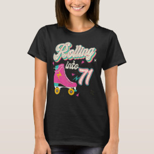 Camiseta 71 años de patinaje sobre patines de natalidad
