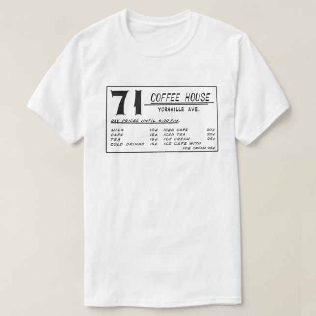 Camiseta 71 Café - Yorkville (Diseño del anverso)