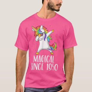 Camiseta 71st birthday, unicorn dab, Magical since 1950 