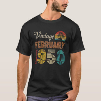 Camiseta 72º Regalos De Cumpleaños Vintage Febrero 1950 72 