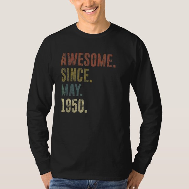 Camiseta 72.ª cosecha de cumpleaños desde mayo de 1950 (Anverso)