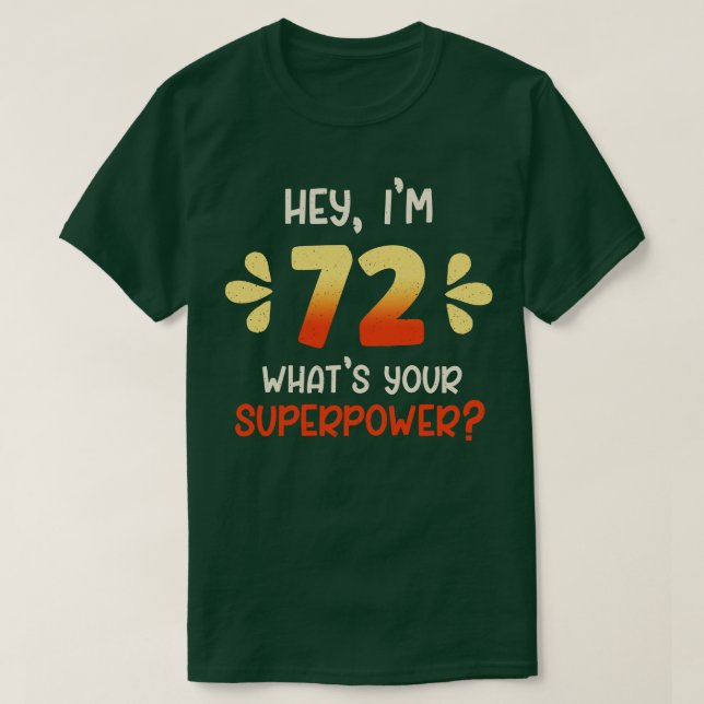 Camiseta 72.º cumpleaños 2 (Diseño del anverso)