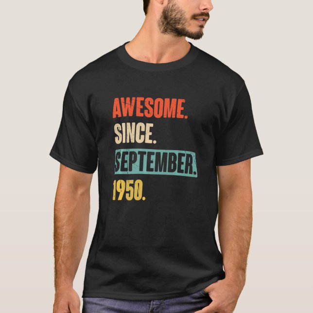 Camiseta 72 años, 72 años, un fabuloso cumpleaños desde sep (Anverso)