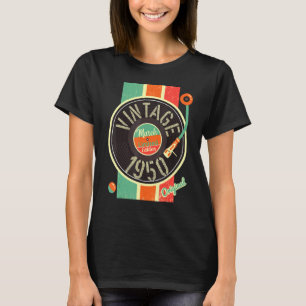 Camiseta 72 Años Cumpleaños Hombre 1950 Marzo Vinilo Turnab