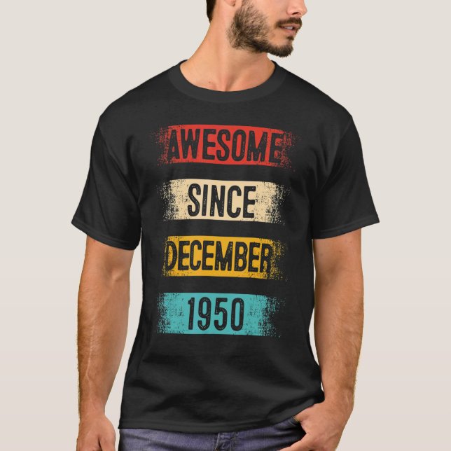 Camiseta 72 años de edad asombrosa desde diciembre de 1950 (Anverso)