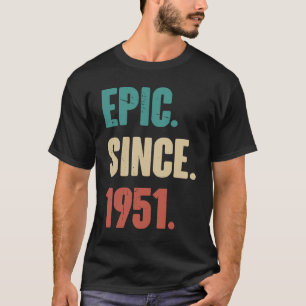Camiseta 72 años Vintage 1951 Cumpleaños 72° Decorati