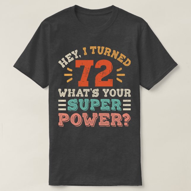 Camiseta 72 cumpleaños (Diseño del anverso)