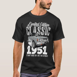 Camiseta 72 cumpleaños Vintage Classic Car 1951 B día 72 ye