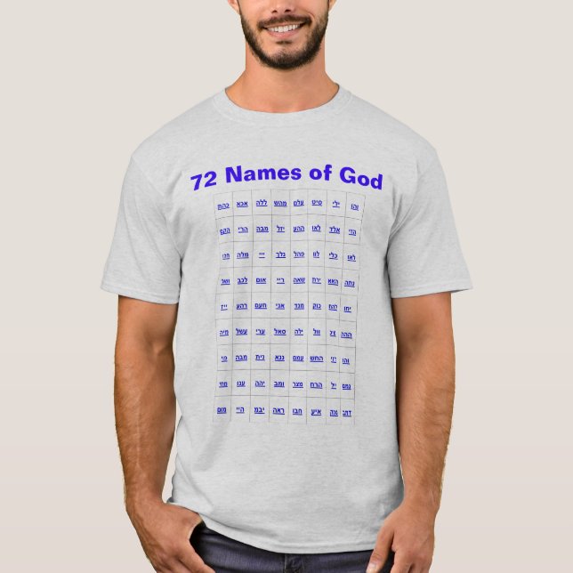Camiseta 72 nombres de dios (Anverso)