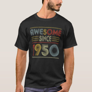 Camiseta 72 Year Old Gifts Awesome Since 1950 Retro 72Th Bi