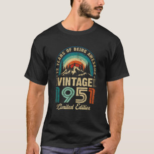 Camiseta 72 Years Old Vintage 1951 Limited Edition 72th Bir