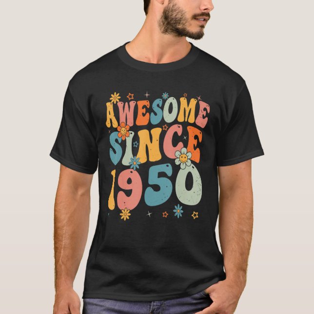 Camiseta 73.º cumpleaños increíble desde 1950 73 años (Anverso)