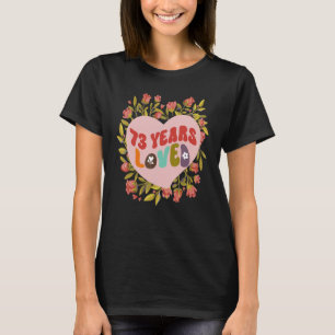 Camiseta 73 años amados celebración de cumpleaños de mujere