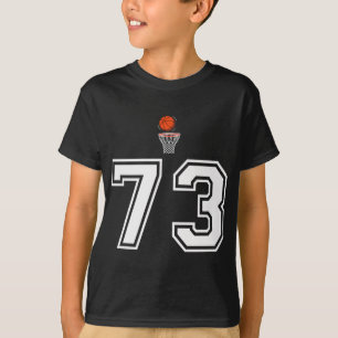 Camiseta 73 Número Baloncesto Estilo Vintage White Premium