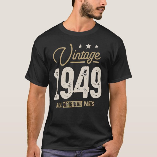 Camiseta 74º cumpleaños, nacido en 1948, hecho en 1948, 74  (Anverso)