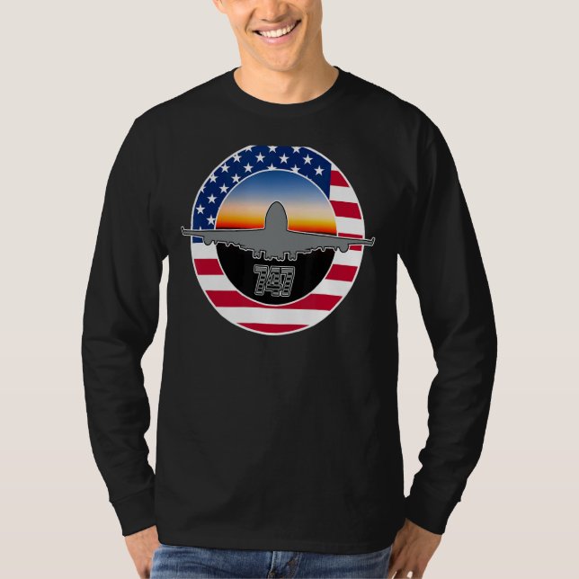 Camiseta 747 Avión Jumbo Jet (Anverso)