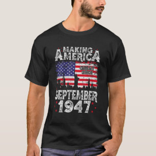 Camiseta 74.º Regalo De Cumpleaños Bandera Estadounidense S