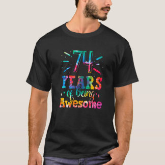 Camiseta 74 Años De Impresionante Tejido 74 Años De Edad 74