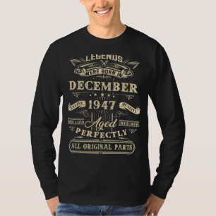 Camiseta 75ª Leyenda De Cumpleaños Nacida En Diciembre De 1