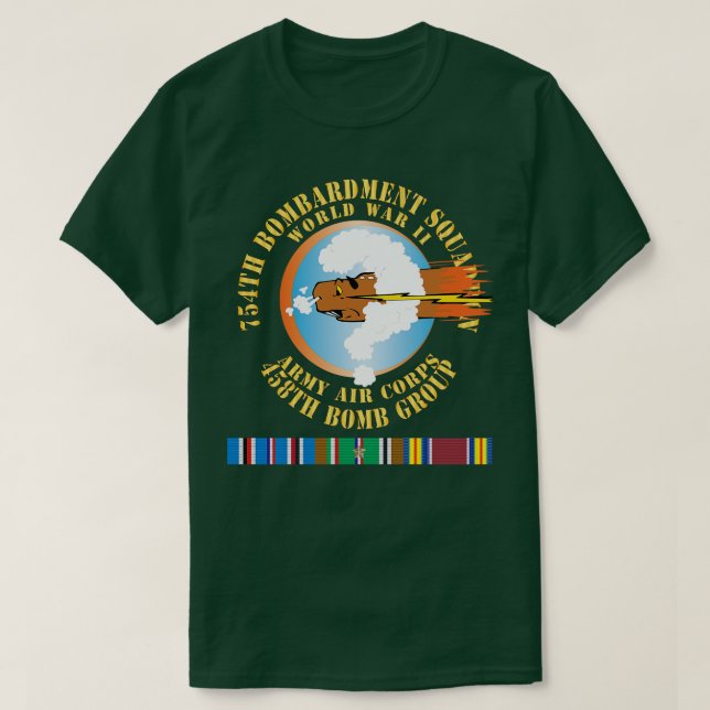 Camiseta 754º Escuadrón de Bombardeo 458º Grupo de Bombas S (Diseño del anverso)