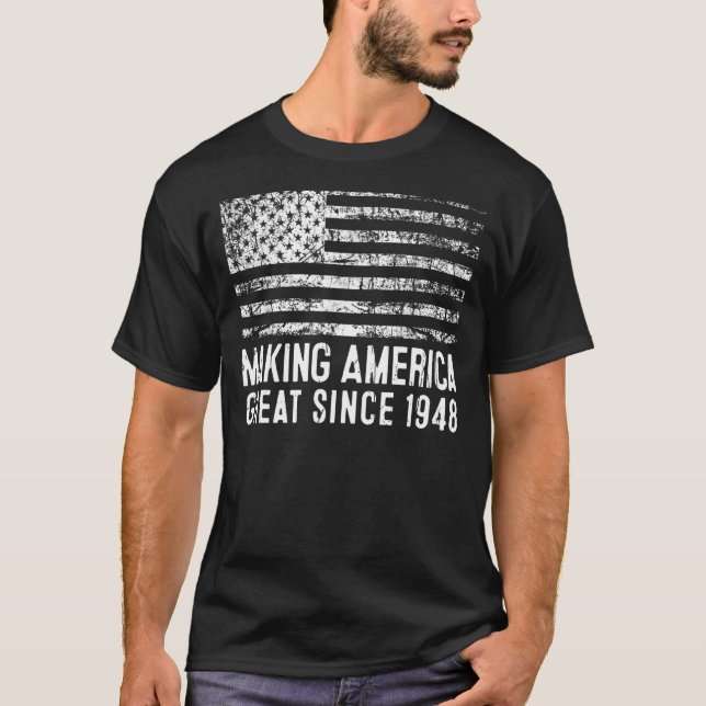Camiseta 75.º cumpleaños haciendo grande a Estados Unidos d (Anverso)