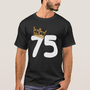 Camiseta 75.º Fiesta de la familia de cumpleaños Corona 75.