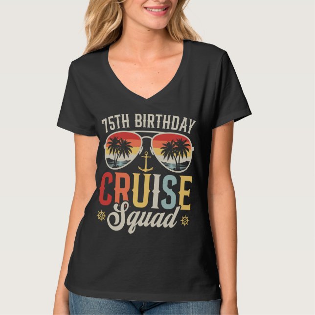 Camiseta 75.º Nacimiento Escuadrón De Cruceros Familiares M (Anverso)