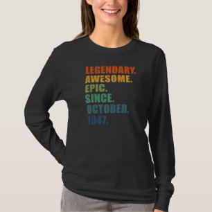 Camiseta 75 Aniversario de octubre de 1947 Hombres y mujere