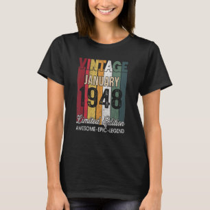 Camiseta 75 Aniversario Enero 1948 75 años