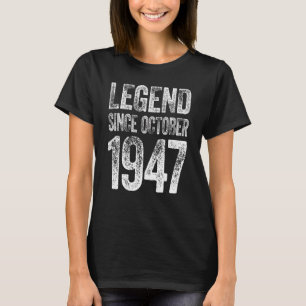 Camiseta 75 Aniversario Octubre Nacido 75 Años De Leyenda d