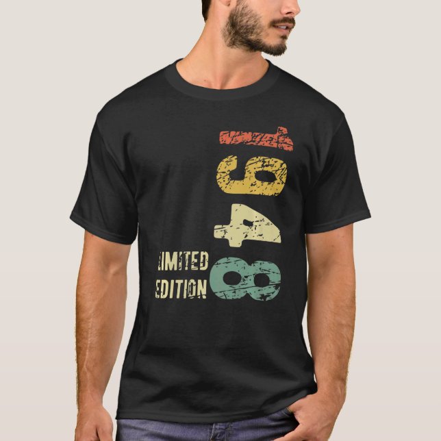Camiseta 75 años de edad 1948 75º cumpleaños retro (Anverso)