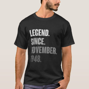 Camiseta 75 Años Divertido De Noviembre De 1948 Vint