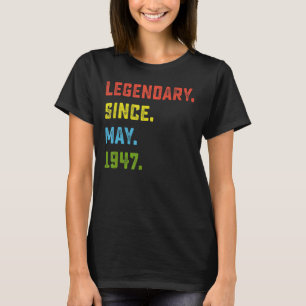Camiseta 75 Años Legendario desde mayo de 1947 75 Años O