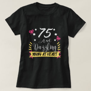 Camiseta 75 Cumpleaños Deslumbrante