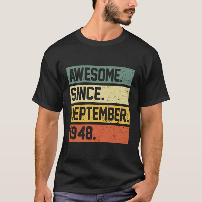 Camiseta 75 Increíble Desde Septiembre De 1948 75 (Anverso)