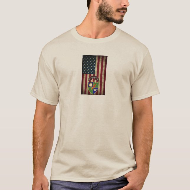 Camiseta 75.o Bandera americana del regimiento de (Anverso)