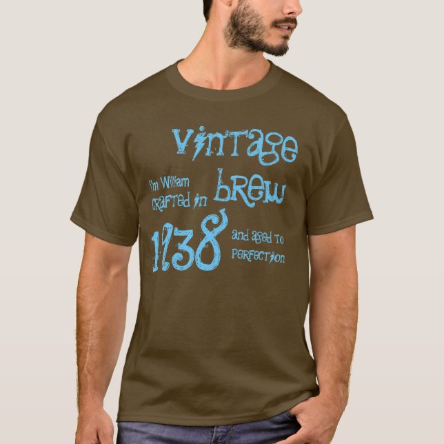 Camiseta 75.o Nombre 1938 del Brew del vintage del regalo (Anverso)