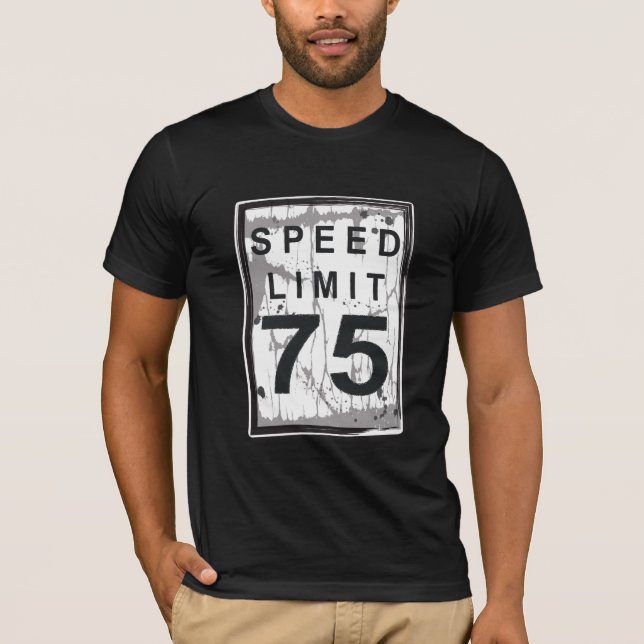 Camiseta 75.o Rótulo sucio divertido del límite de (Anverso)