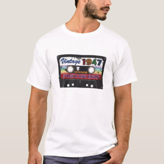 Camiseta 75Th Birthday, Vintage 1947 Men Women Cassette Tap