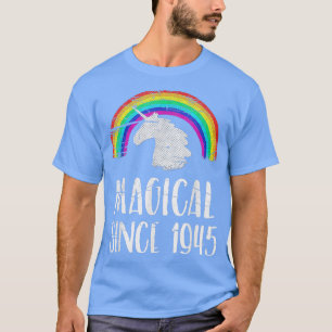 Camiseta 76º cumpleaños, unicornio vintage, mágico desde 19