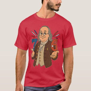 Camiseta 76 1776 Divertido Benjamin Ben Franklin Meme Seis 