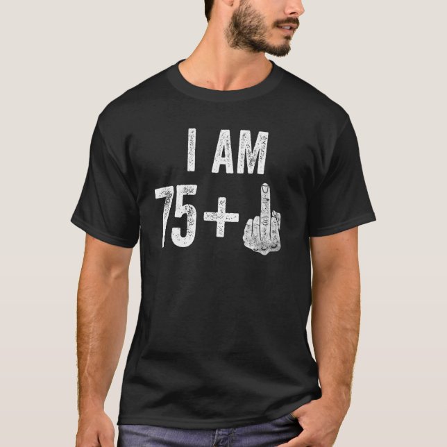 Camiseta 76 años es mi dedo medio de cumpleaños número 76 (Anverso)