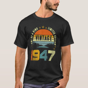 Camiseta 76 Vintage De Cumpleaños 1947 Uno De Tipo