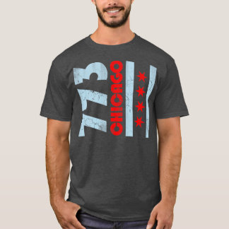 Camiseta 773 Chicago Flag Vintage Fade