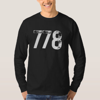 Camiseta 778 Area Code Vancouver BC Mobile Telephone Area C