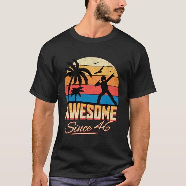 Camiseta 77.º Cumpleaños Increíble Desde 1946 Hombres Mujer (Anverso)